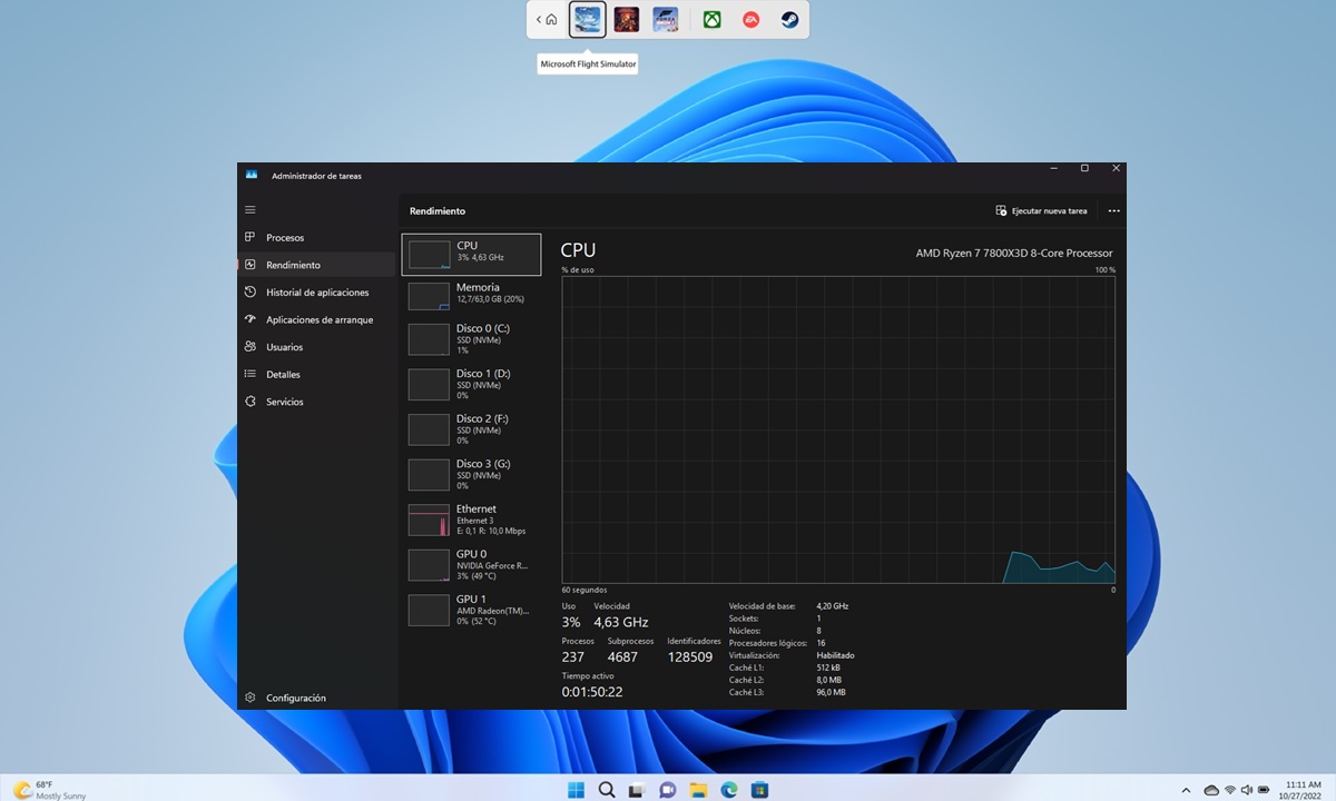 Windows 11 mejora el rendimiento de todas las aplicaciones gracias a LLP